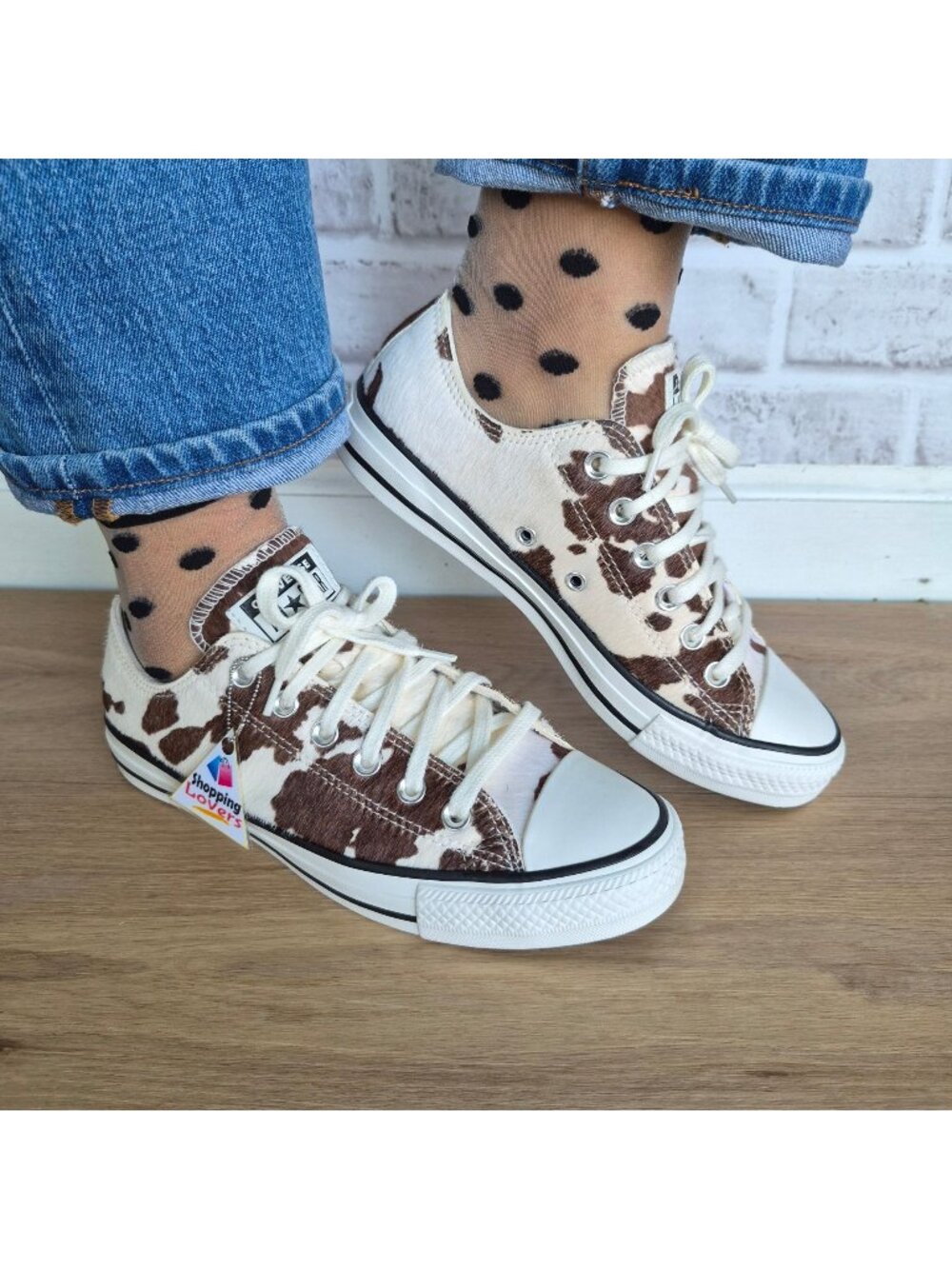 ⭐Converse Chuck Cow Print Pony Hair Sz 7.5 Women's shoes Sneakers White A18934C
